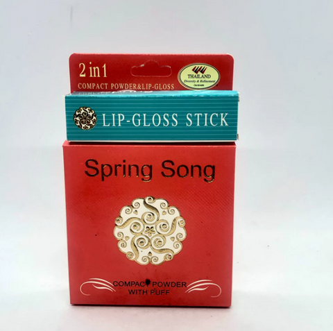 Spring Song 2-1 Compact Makeup with Lip Gross (စပရင်းဆောင်း မိတ် ကပ် နှင့် နှုတ် ခမ်းနီ)