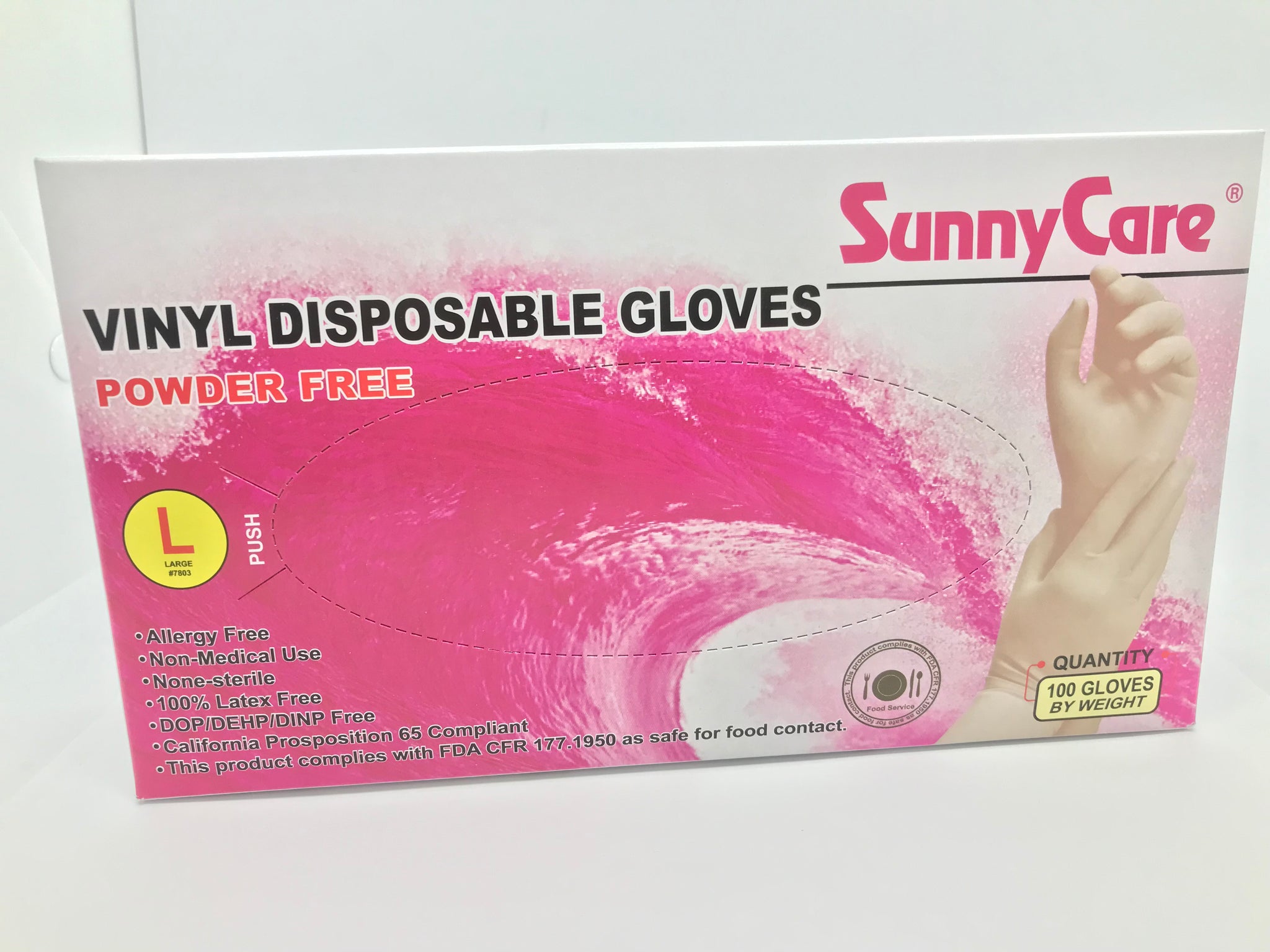 Sunny Care Vinyl Disposable Gloves တခါသုံးလက်အိပ်